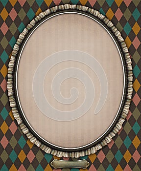 Oval with frame