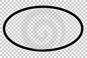 Oval Frame from Black rope for Your Element Design