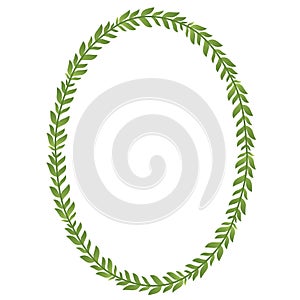 oval Frame green leaf vector flower frame wreath floral leaf foliage leaves botanical