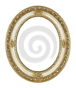 Oval frame isolated on white