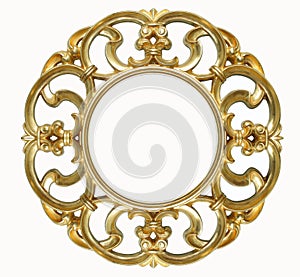 Oval gold picture frame