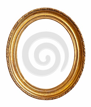 Oval gold picture frame