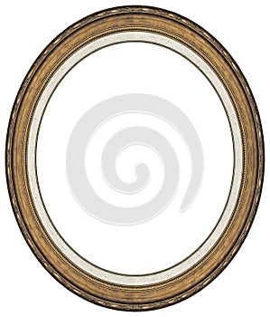 Oval gold picture frame