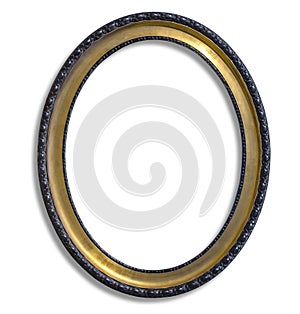 Oval gold picture frame