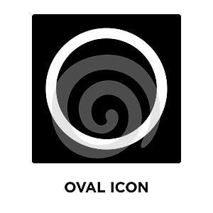 Oval icon vector isolated on white background, logo concept of O