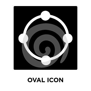 Oval icon vector isolated on white background, logo concept of O