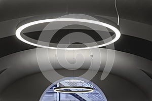 Oval Light in interier of building