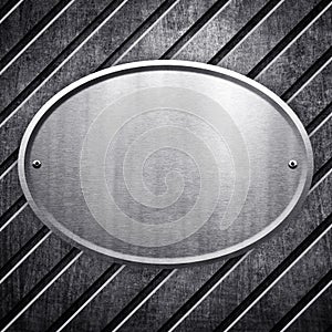 Oval metal sign background