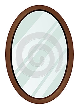 Oval mirror photo