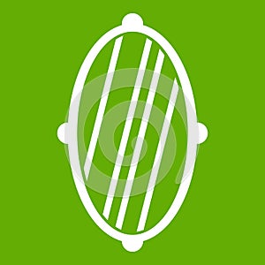 Oval mirror frame icon green