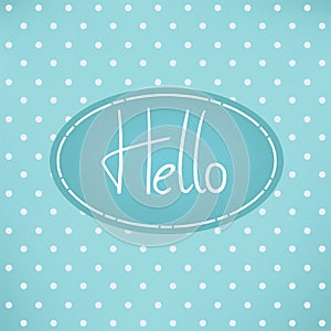 Oval ornament frame with hello message