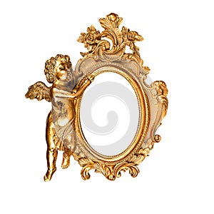 Oval picture frame photo