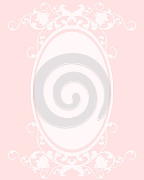 Oval pink frame