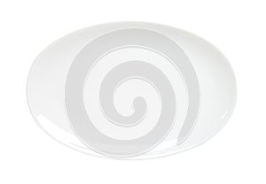 Oval plain white platter