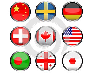 Oval shape Flag icons