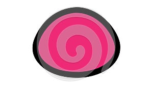 Oval Shape Icon Pink, Basic UI Element, vector design Generative AI