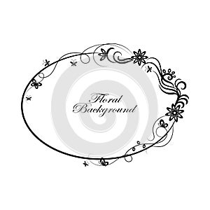 Oval simple ornamental frame