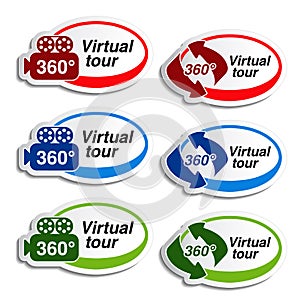 Oval stickers for virtual tour