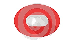 Oval switch button icon toggle control user interface element , vector design Generative AI photo