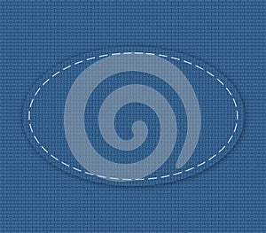 Oval textile patch
