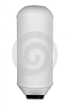 Oval white boiler with mechanical control. 100 liters