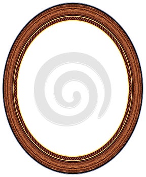 Oval wood picture frame