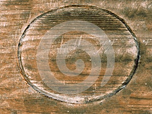 Oval wooden signbord