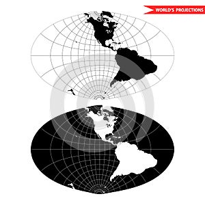 Oval world map projection.