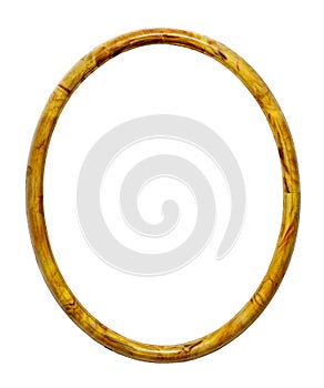 Oval yellow frame photo