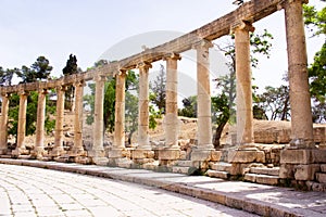 Ovale Piazza, forum in the ancient roman city of Gerasa