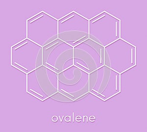 Ovalene polycyclic aromatic hydrocarbon molecule. Skeletal formula.