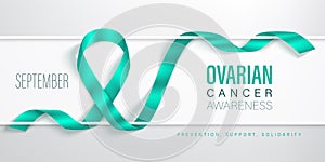 Ovarian Cancer awareness month vector banner