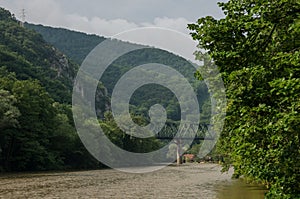 Ovcar-Kablar Gorge, Railroad bridge over West Morava river, Serb