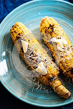 Oven baked corn with herbs and smoked paprika