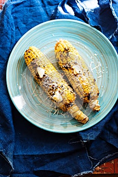 Oven baked corn with herbs and smoked paprika