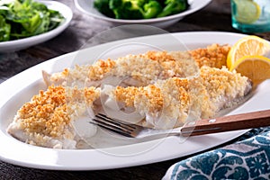 Oven Baked Panko Crusted Fish photo