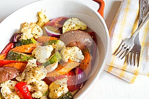 Oven baked vegetables