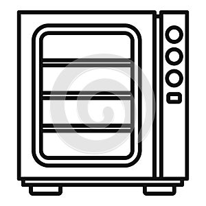 Oven convection technology icon outline vector. Gas fan stove