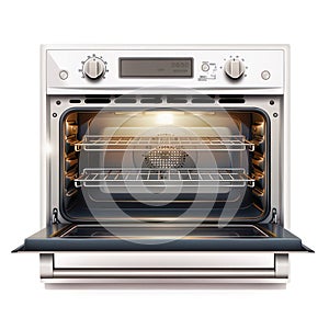 Oven isolated on white created with Generative AI