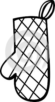 oven mitt or glove vector illustration