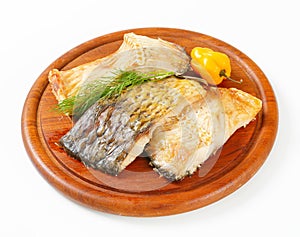 Oven-roasted carp fillets