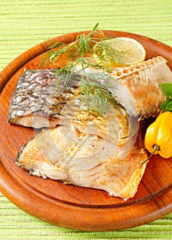Oven-roasted carp fillets