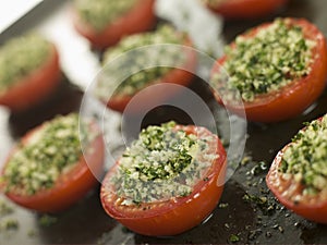 Oven Roasted Tomatoes with a Provencale Crust