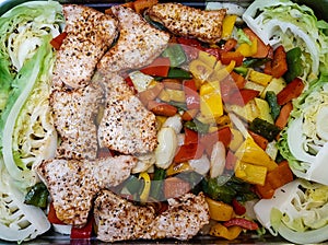 Turkey Steaks and bacon