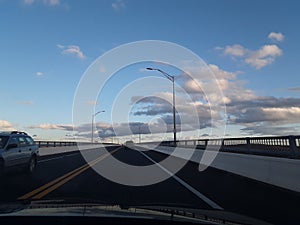 Over the bridge into the clouds