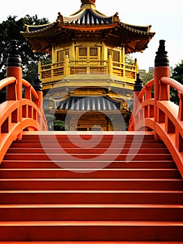 Over the bridge to the golden Pagoda