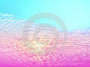 over color pastel sky and clound in the evening, abstract background textures of atmosphere