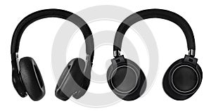 Over-ear headphones on white background