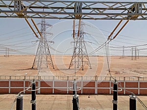 Over head transmition lines photo