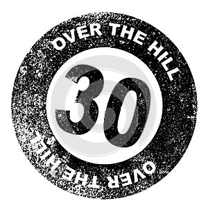 Over the Hill 30 Stamp